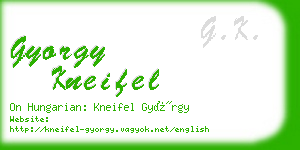 gyorgy kneifel business card